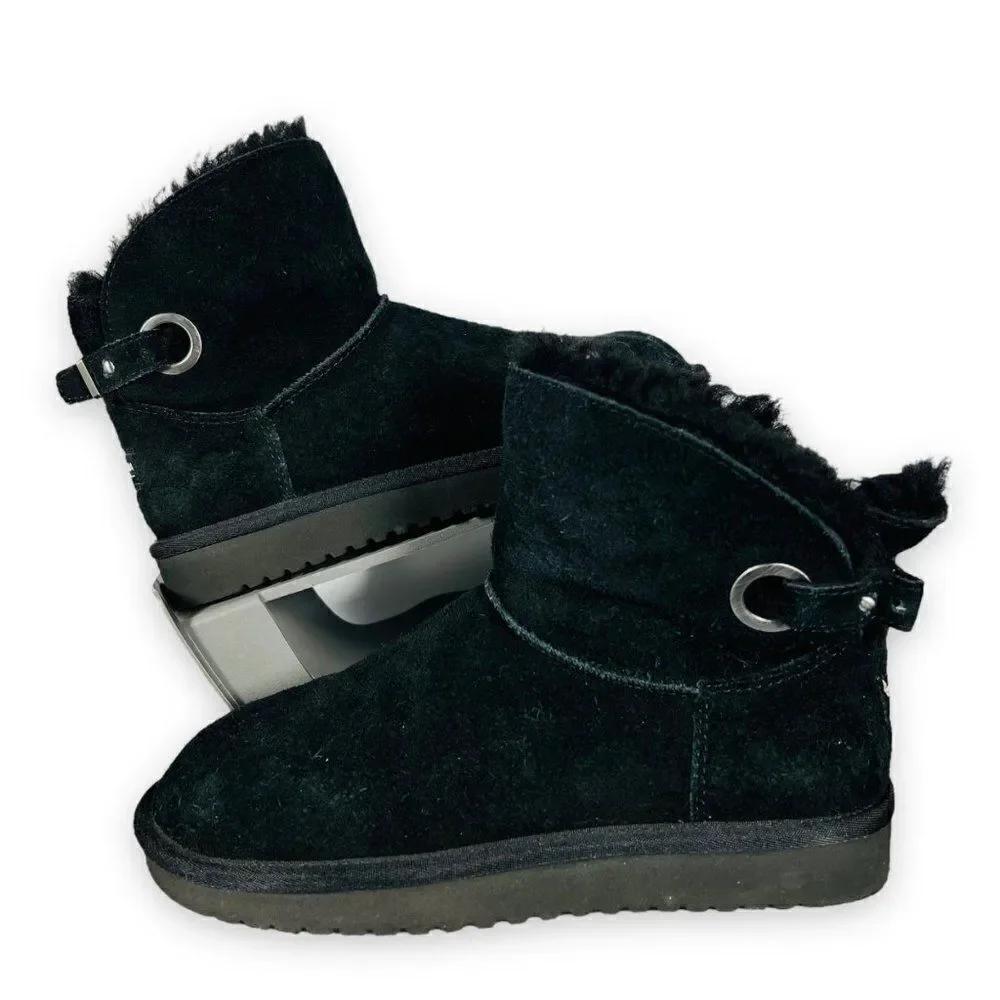Koolaburra by UGG Remley‎ Mini Suede Boots Black 1105809 Women's 6
